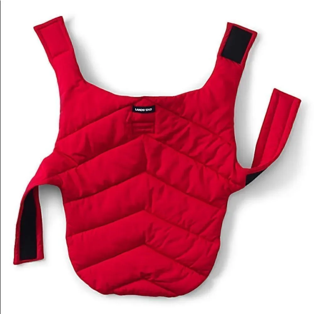 New Land’s End dog Vest adjustable Velcro poly water resistant Puffer vest Navy